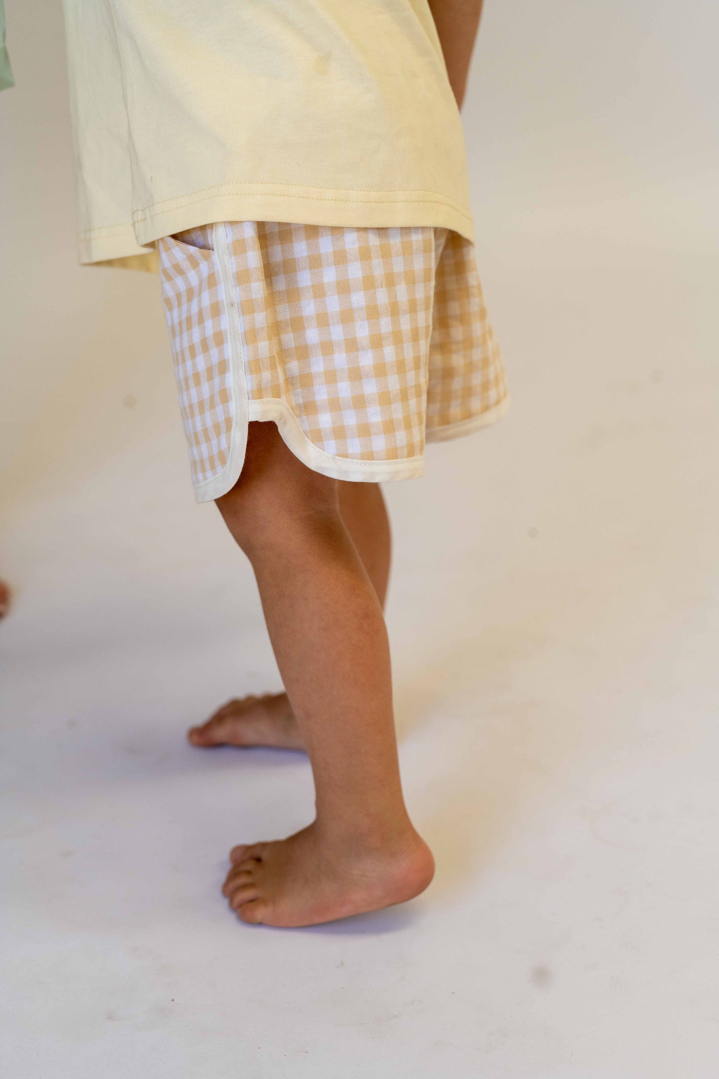 Billy Cream Boy Gingham  Shorts